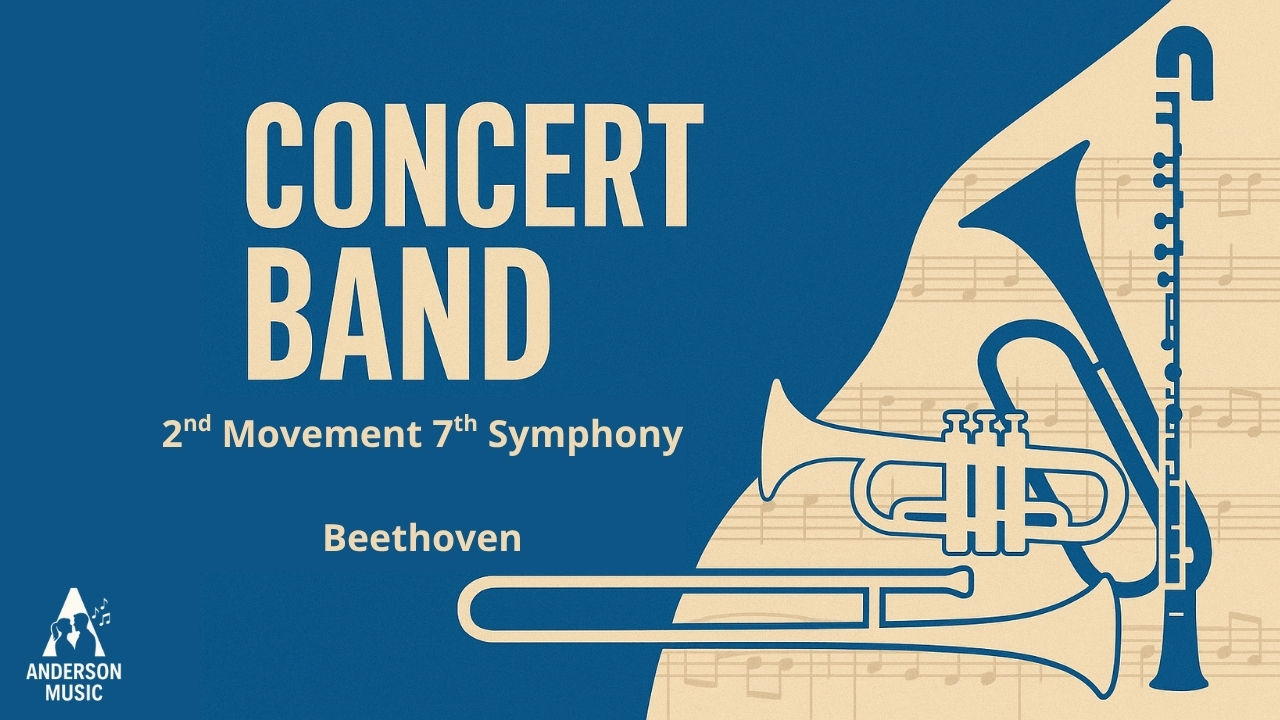 Concert band arrangement of Beethoven with drum set overlay