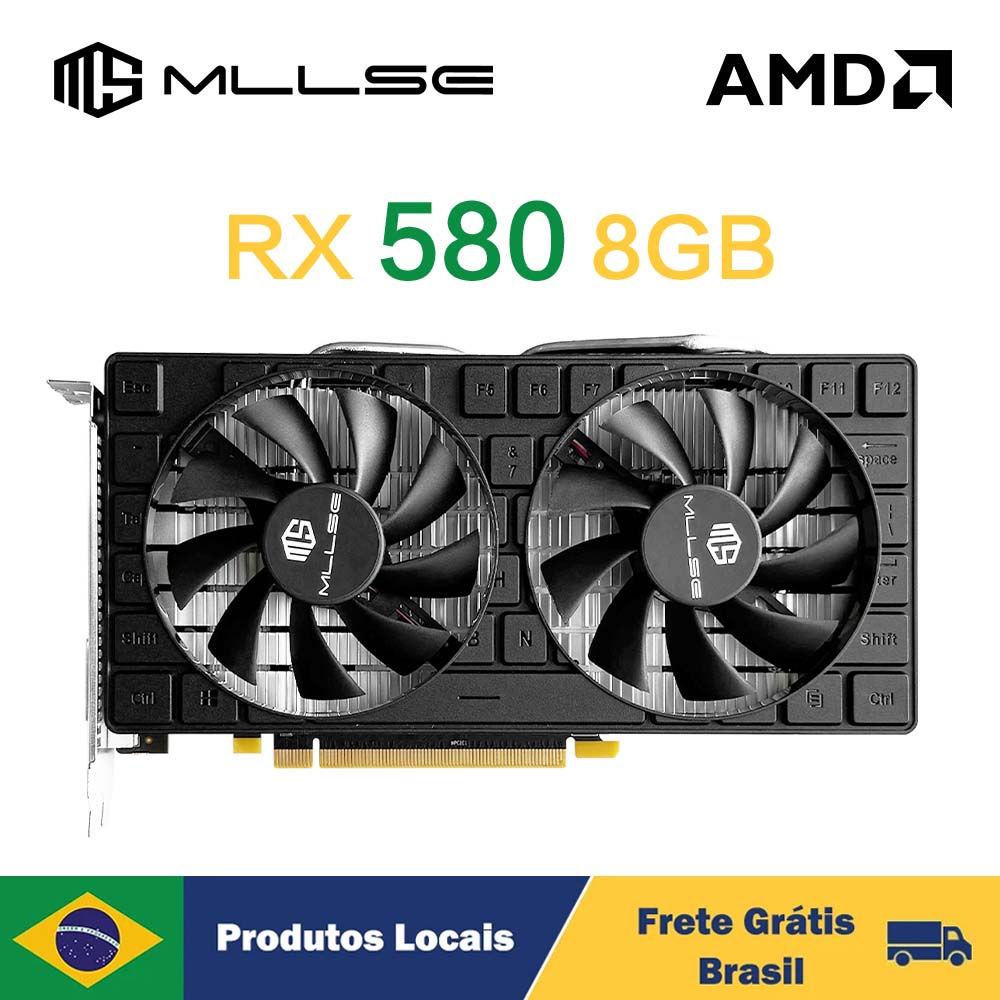 Placa de Vídeo MLLSE AMD Radeon RX 580 8GB 2048SP GDDR5 256-bit