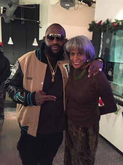 Linda Ragland with Artist Rick Ross