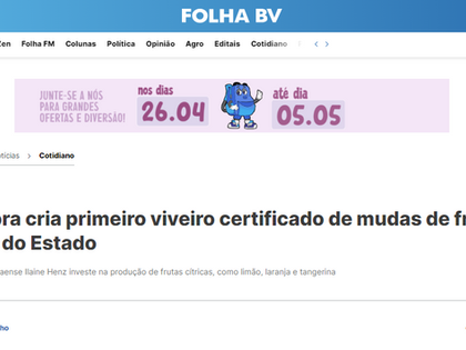 Produtora cria primeiro viveiro certificado de mudas de frutas cítricas do Estado