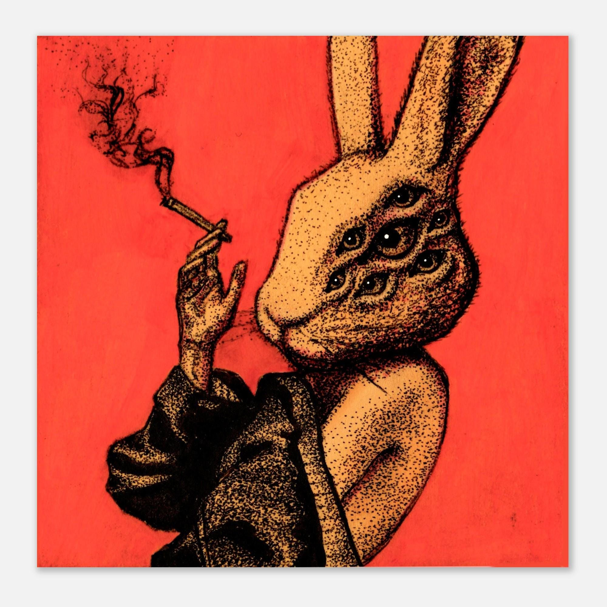 Surrealer Kunstdruck “blunt bunny” – Giclée Druck – einzigartige Wandkunst