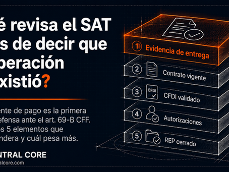 Balanza entre presunción del SAT bajo art. 69-B CFF y expediente de pago EFOS con cinco elementos de materialidad fiscal como defensa estructural