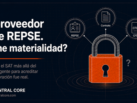 REPSE materialidad de las operaciones SAT registro vigente proveedor especializado Zentral Core