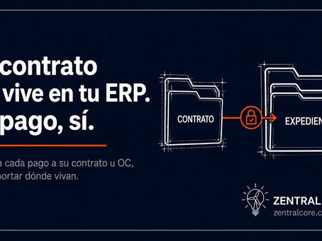 Control de pagos por contrato proveedores sin importar dónde viva el contrato — Zentral Core