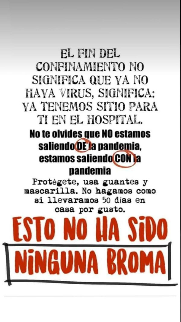 El confinamiento no ha sido una broma.jp