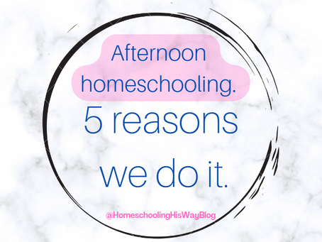 5 Reasons Why We Homeschool in the Afternoon