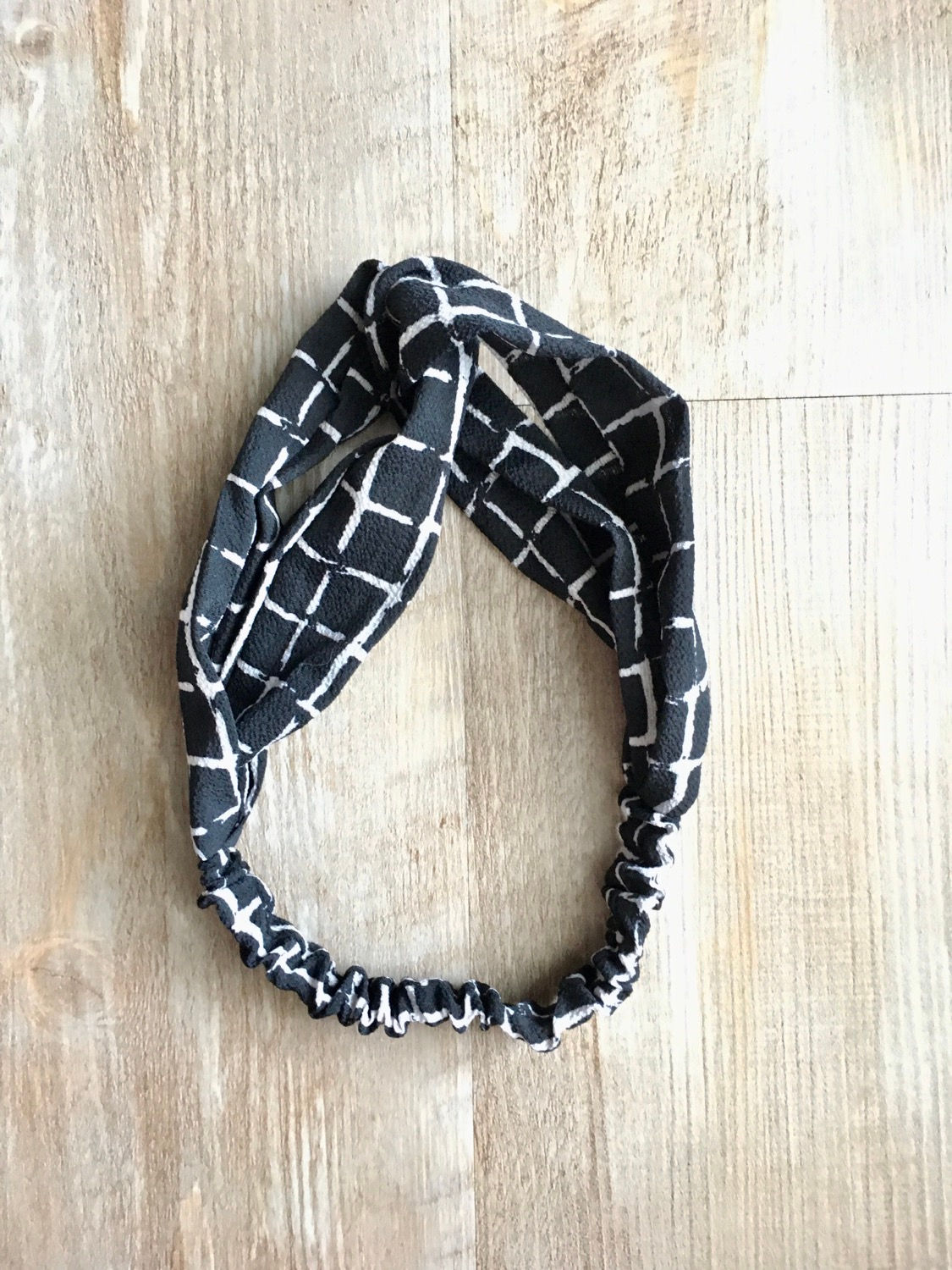 Black & White Window Pane Boho Headband