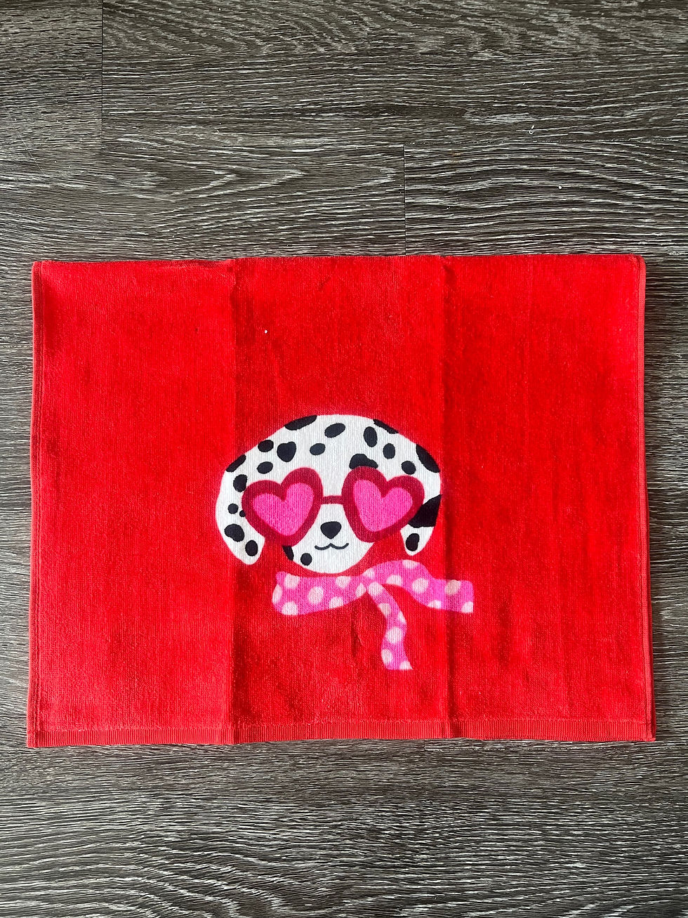 Thumbnail: Valentine's Love Dogs Kitchen Towel