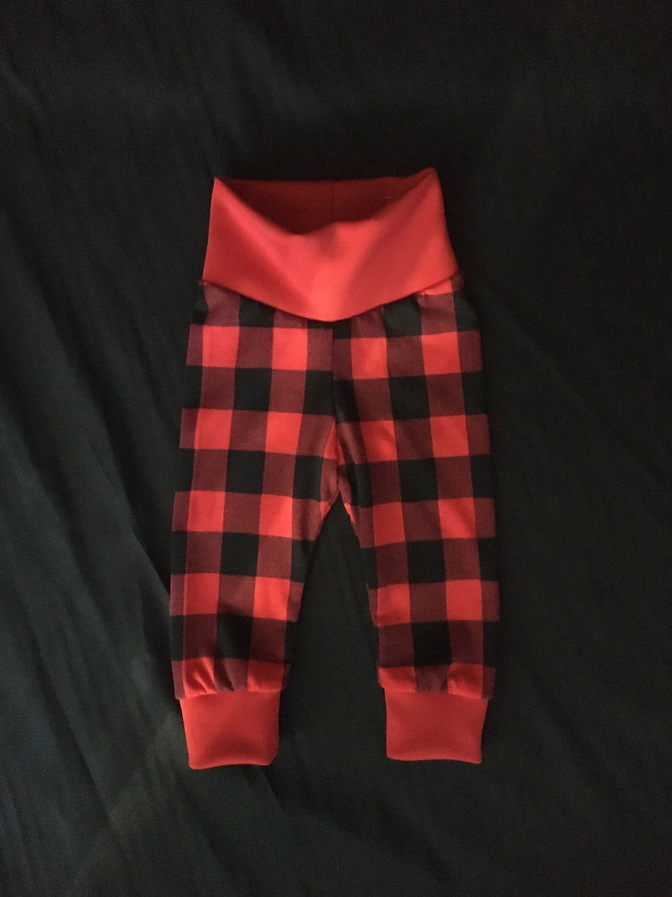 Thumbnail: Red & Black Plaid Baby Joggers