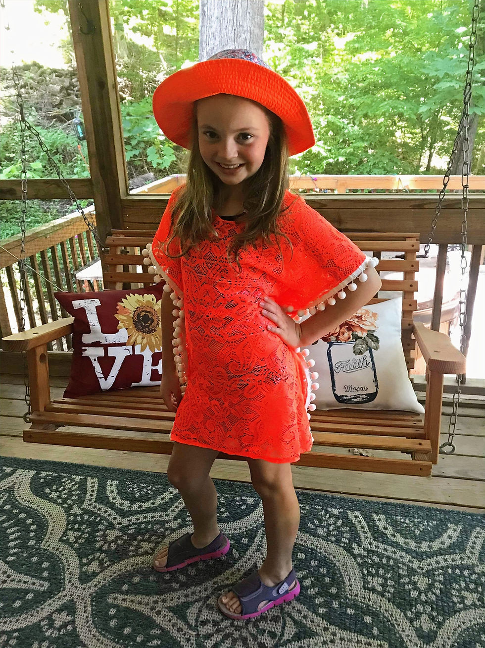 Kids Pink Swim Suit Coverup