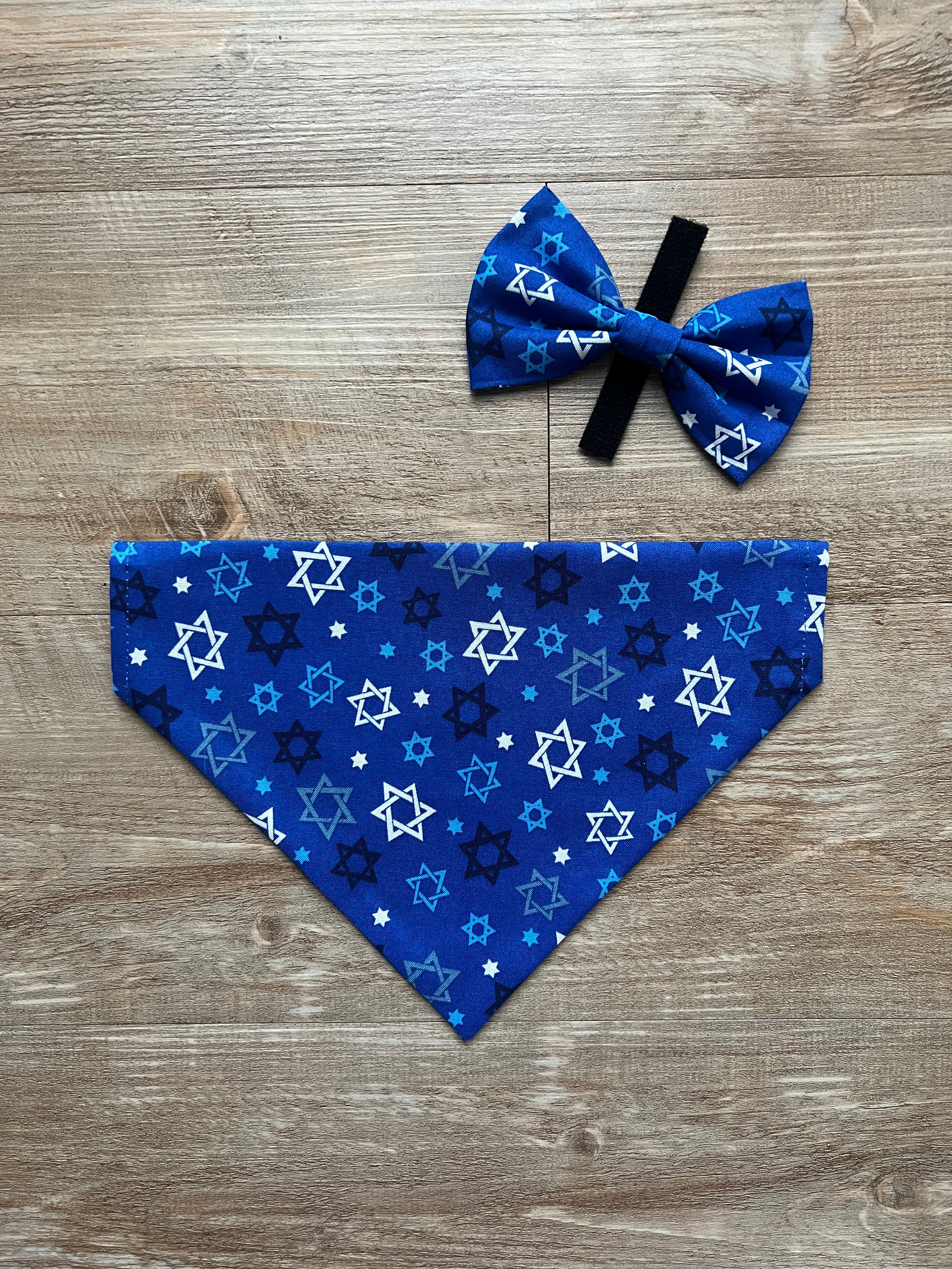 Star of David Dog Bandana or Bow Tie