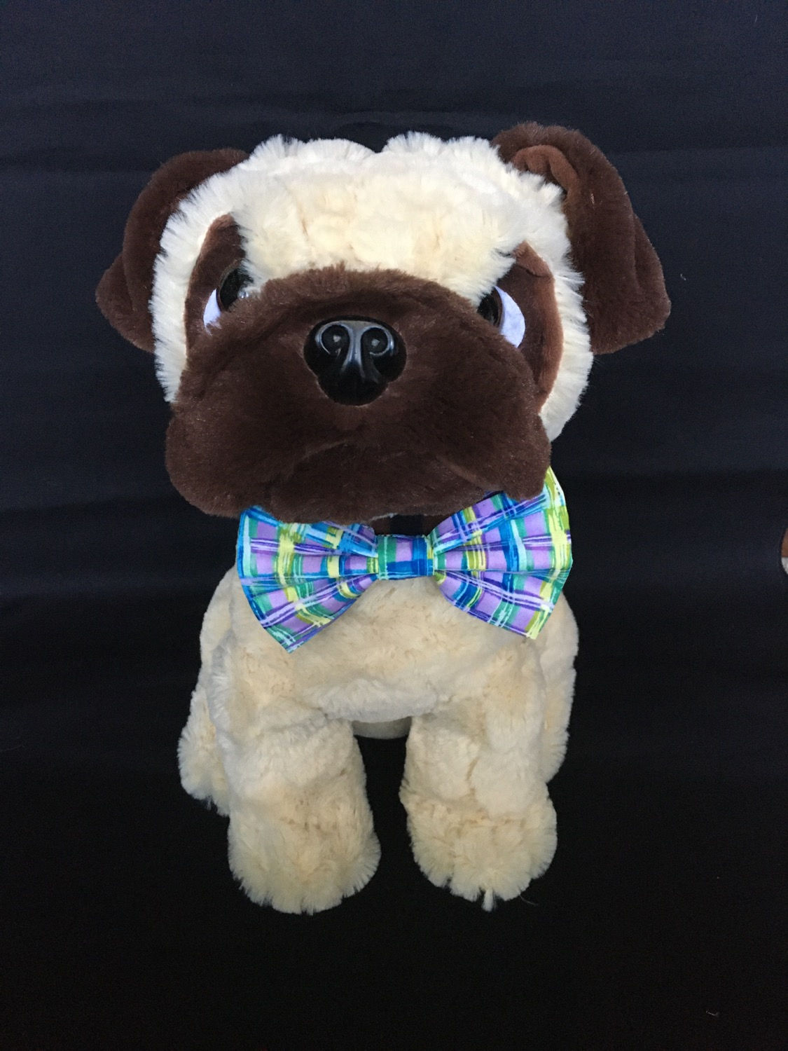 Spring Plaid Dog Bandana or Bow Tie