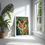 Thumbnail: Jungle Tiger, Stunning Wall Art, abstract design, framed leaning against wall, in sunlit conservatory