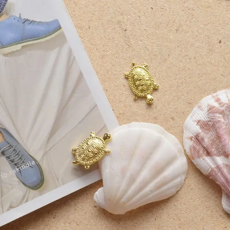 Thumbnail: 1pc/2pcs/4pcs, Golden Turtle Wealth Statue - Tabletop Ornament for