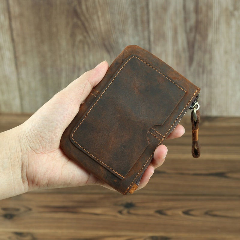 Thumbnail: The Cael | Handmade Leather Coin Purse with Zipper