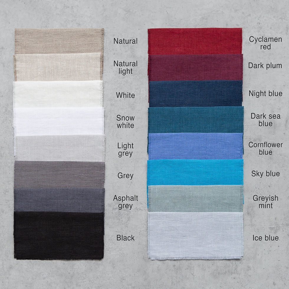 Thumbnail: Natural Light linen bedding set with ties