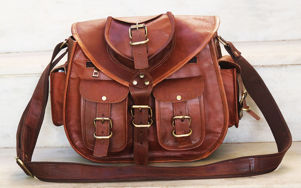 Thumbnail: Leather Bag Purse for Women and Girls, Satchel Crossbody Purse.