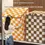 Thumbnail: 1Pc Portable Large Capacity Quilt Storage Bag Cute Bear Plaid Pattern