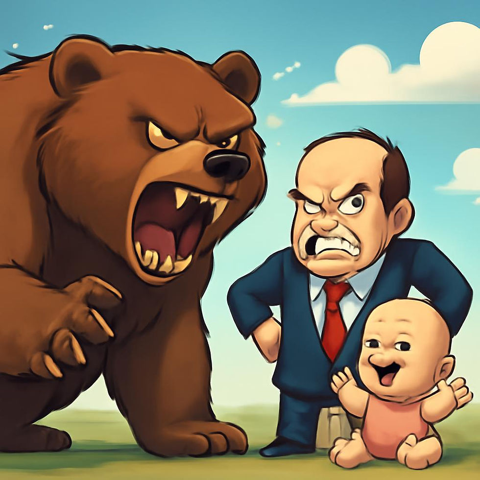 Whether it is a bear, a boss, or a baby, cortisol happens.