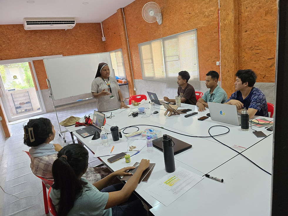 Sr Grace Nakan FSM doing her sharing.