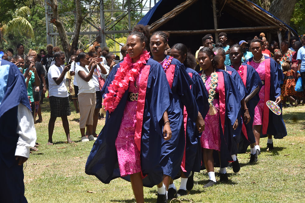 Lifeskill student processed to the Graduation arena for the graduation ceremony at the St. Martin RTC