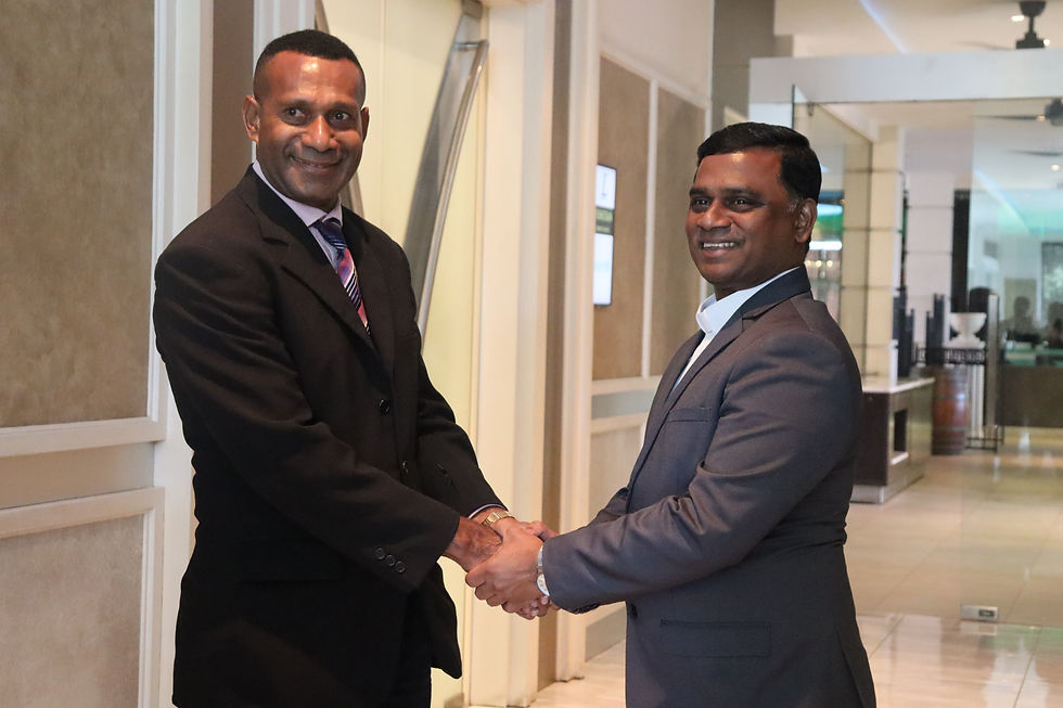 Mr. Vincent Sobo & Fr. Lawrence Arockiaraj during the swearing-in ceremony today