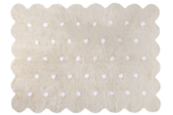beige pois blanc