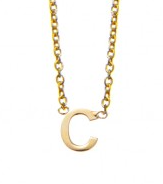 Thumbnail: Initial Letter Necklace - Gold