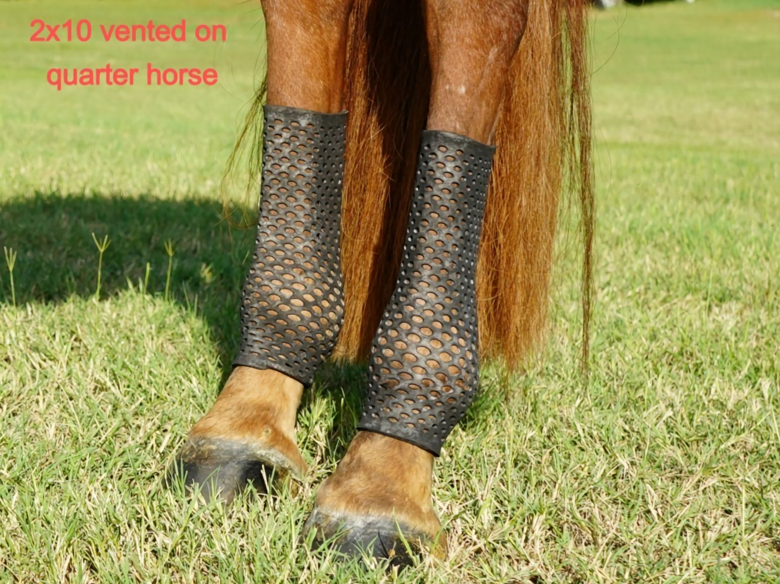 EquineSleeve horse wrap 2"x10" Vented Black