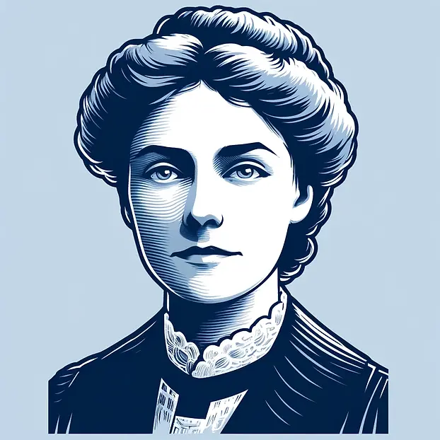 DALL·E 2024-04-20 21.29.19 - Create an illustration of a historical female figure, as seen