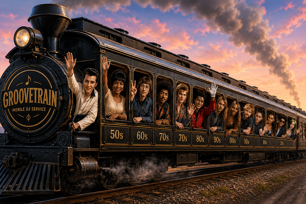 Groovetrain mobile disco for hire on a retro steam train.