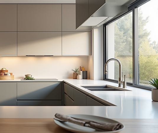 Modern kitchen cabinetry and island design in Southern California