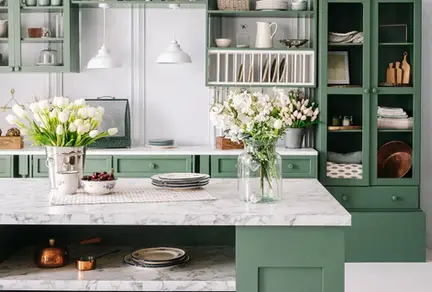 Classic Kitchen in Green