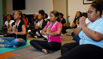 BGT members doing yoga and meditation