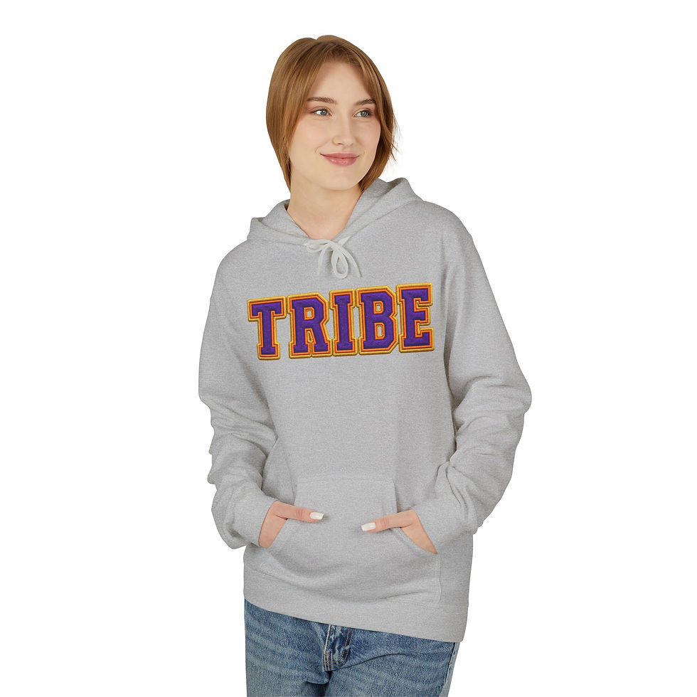 Thumbnail: TRIBE College-Style Hoodie — Retro Lettering Pullover