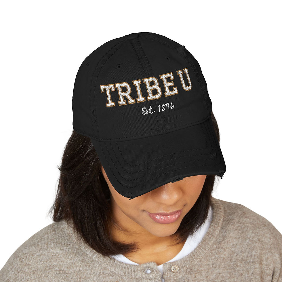 Thumbnail: Tribe U Distressed Embroidered Dad Hat