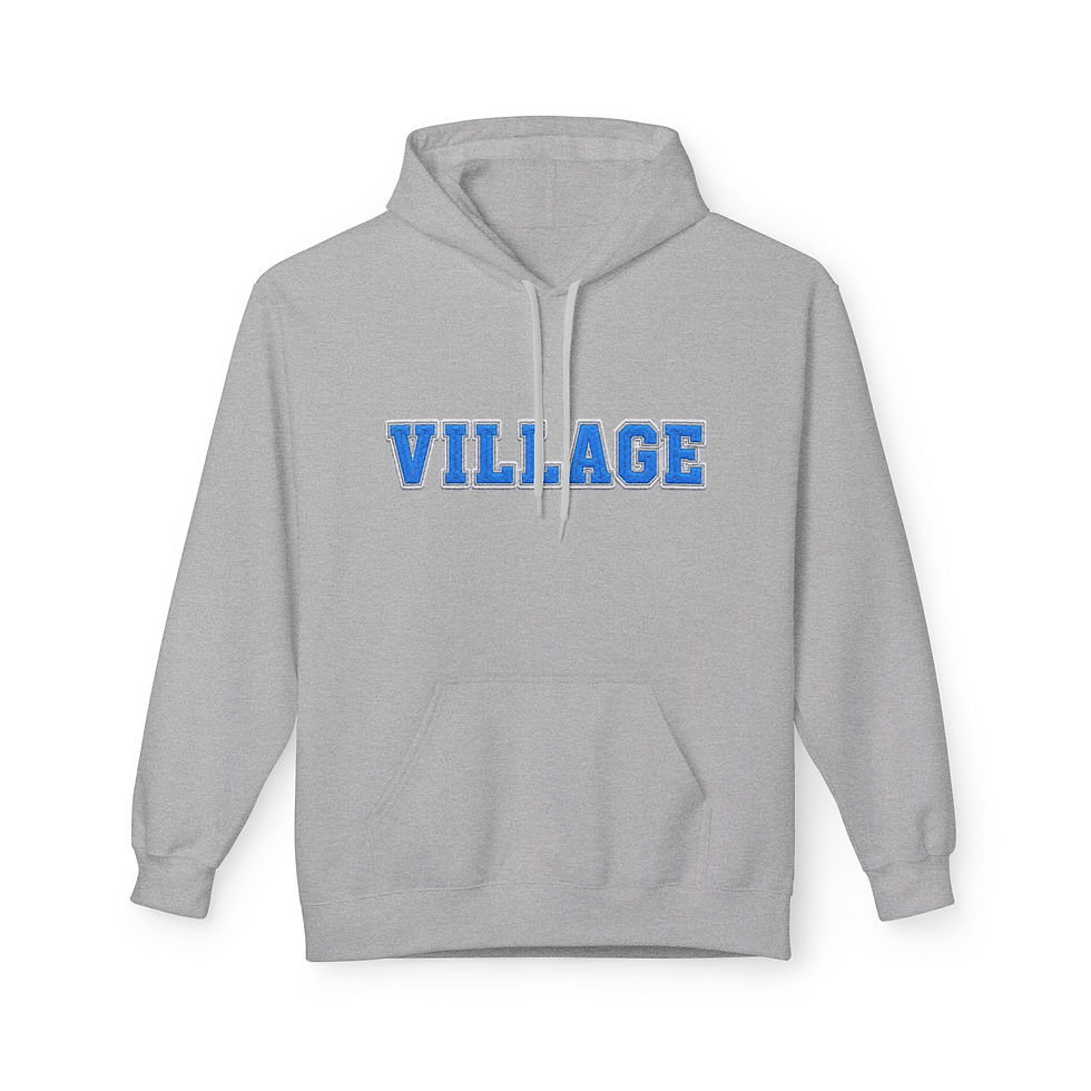 Thumbnail: UJIMA Village College-Style Hoodie — Retro Lettering Pullover