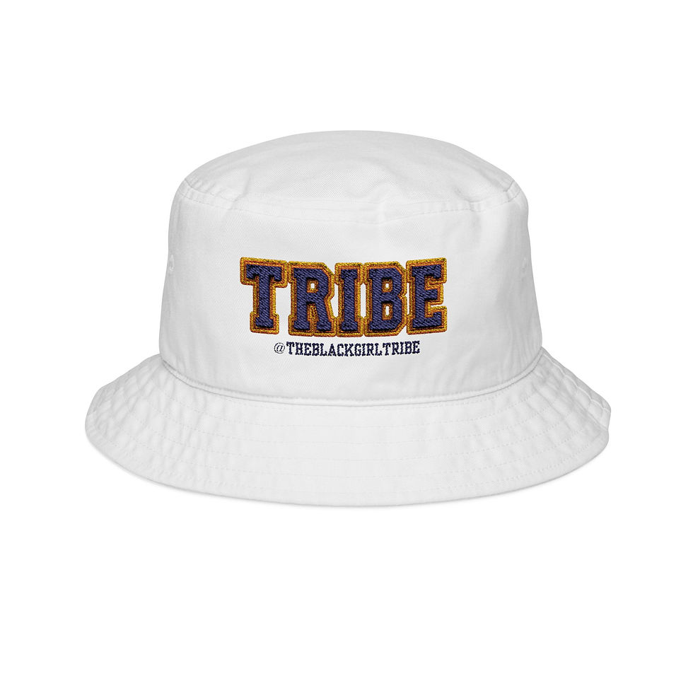 Thumbnail: Tribe Embroidered Bucket Hat — Streetwear Floral Lettering