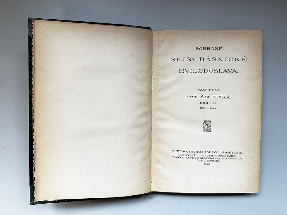 Miniatúra: Sobrané spisy básnické Hviezdoslava