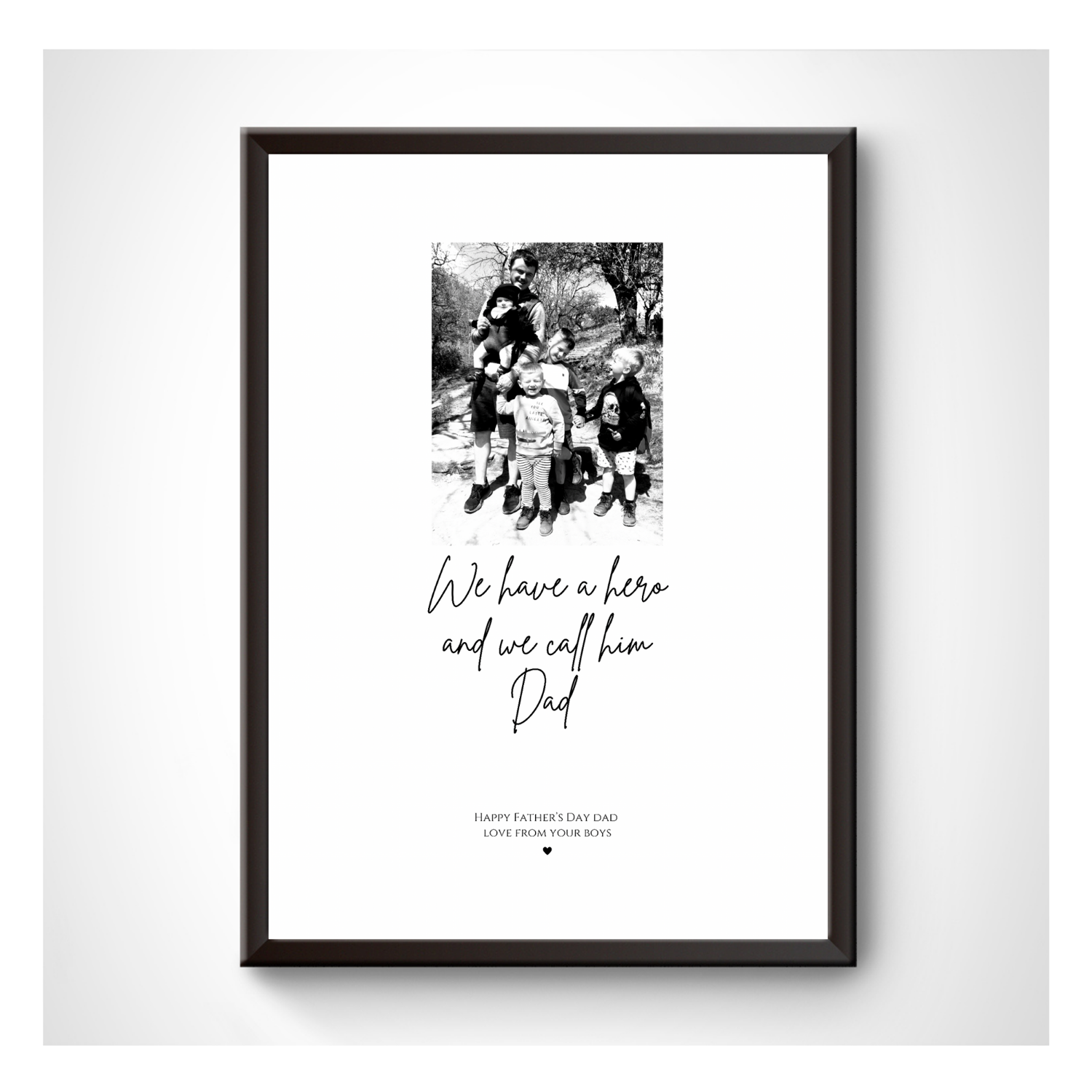 Fathers Day ‘My Hero’ Personalised Print