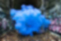 Blue Colored Smoke in Alley