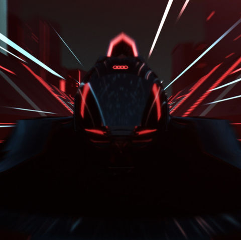 Racing car Audi TV advert