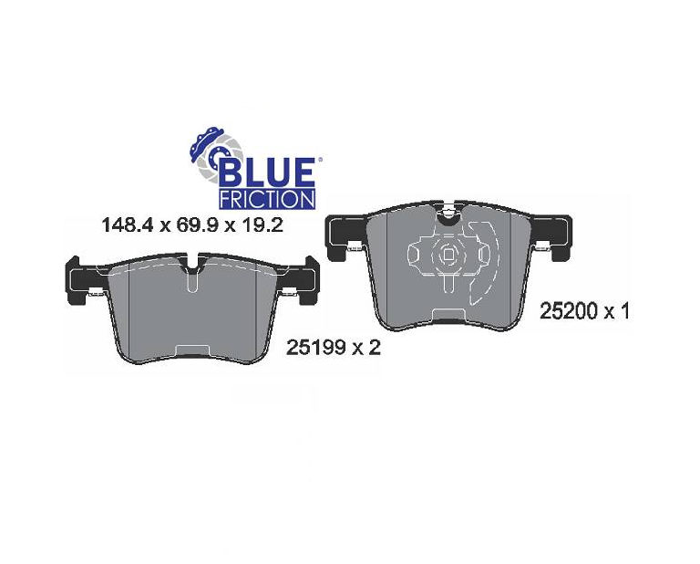 Miniatura: Kit Pastilhas Freio + Sensores Desgaste BMW X3 F25 X4 F26 2010-2018 OEM Completo