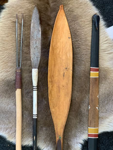 Shield, spears and throwing tools  for a Didgeridoo Australia elc or school incursion
