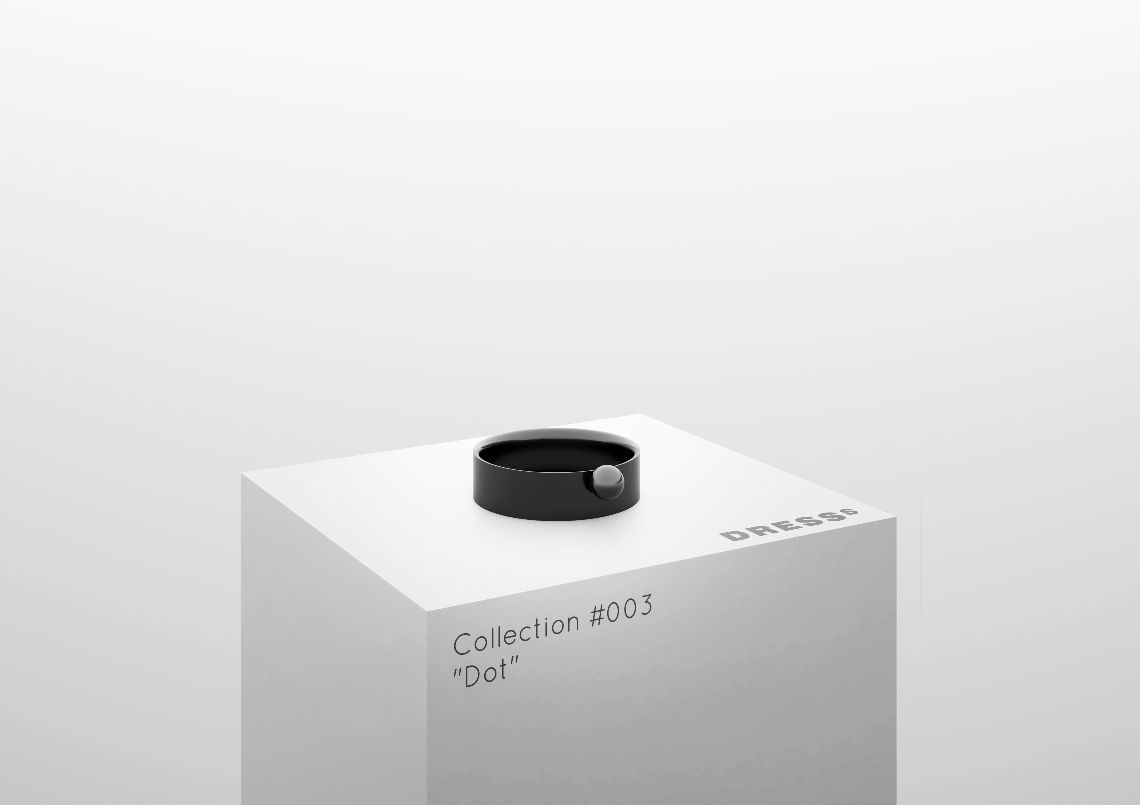 "Dot" finger-wear 01 black metal