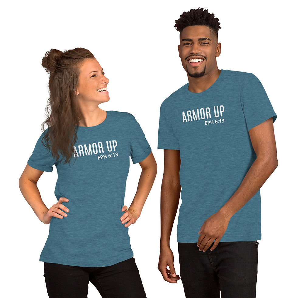 Thumbnail: Armor Up EPH 6:13 (White Lettering) Unisex t-shirt