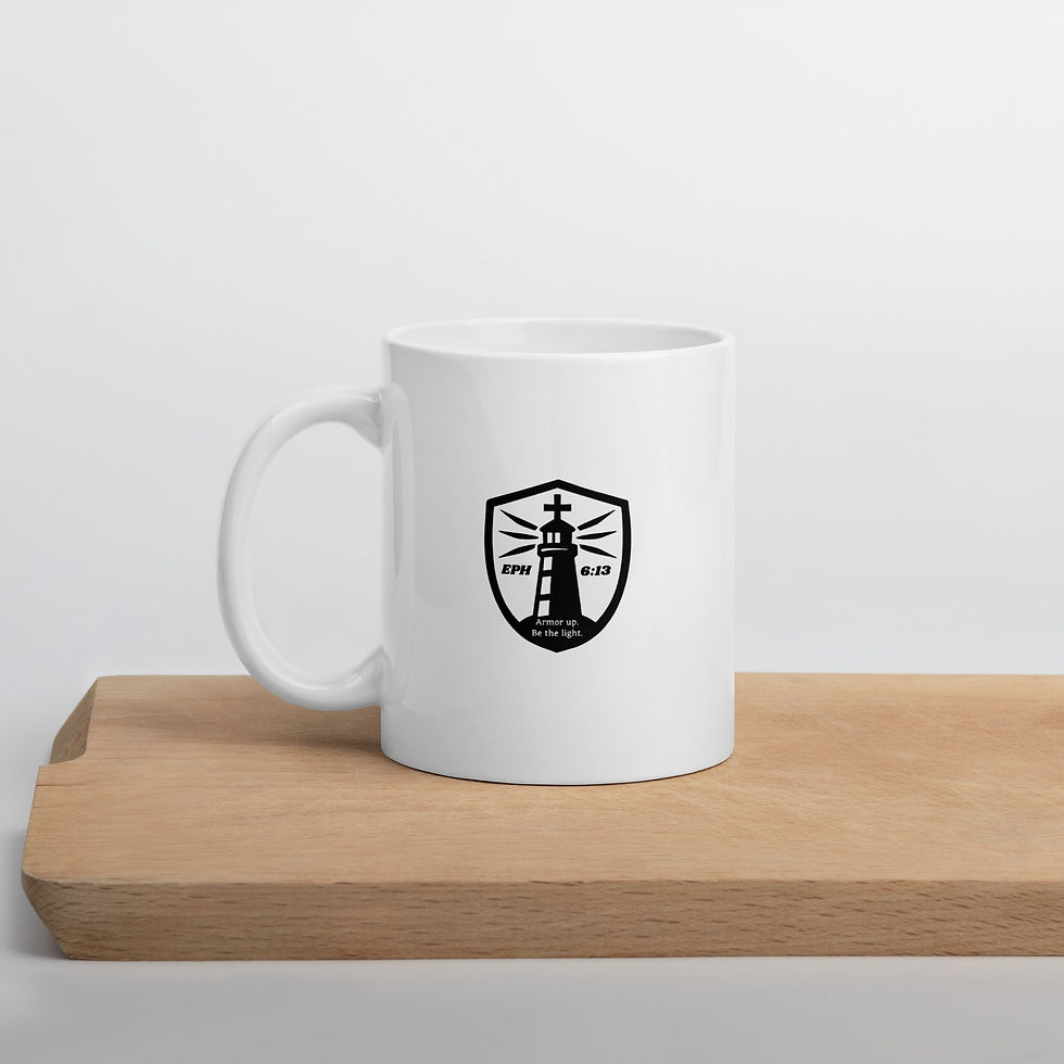 Thumbnail: Armor Up EPH 6:13 with AUBTL Logo, White glossy mug