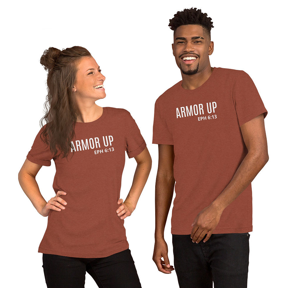 Thumbnail: Armor Up EPH 6:13 (White Lettering) Unisex t-shirt