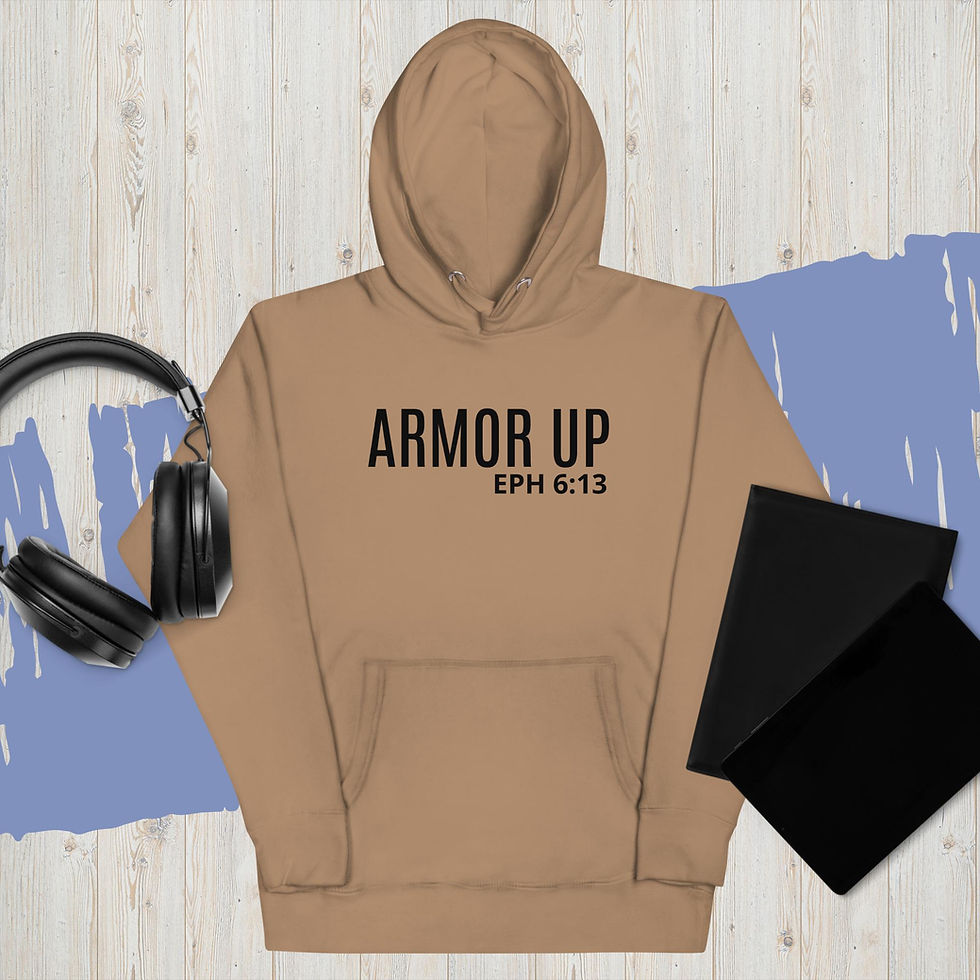 Thumbnail: Armor Up Eph 6:13 (Black Lettering) Unisex Hoodie