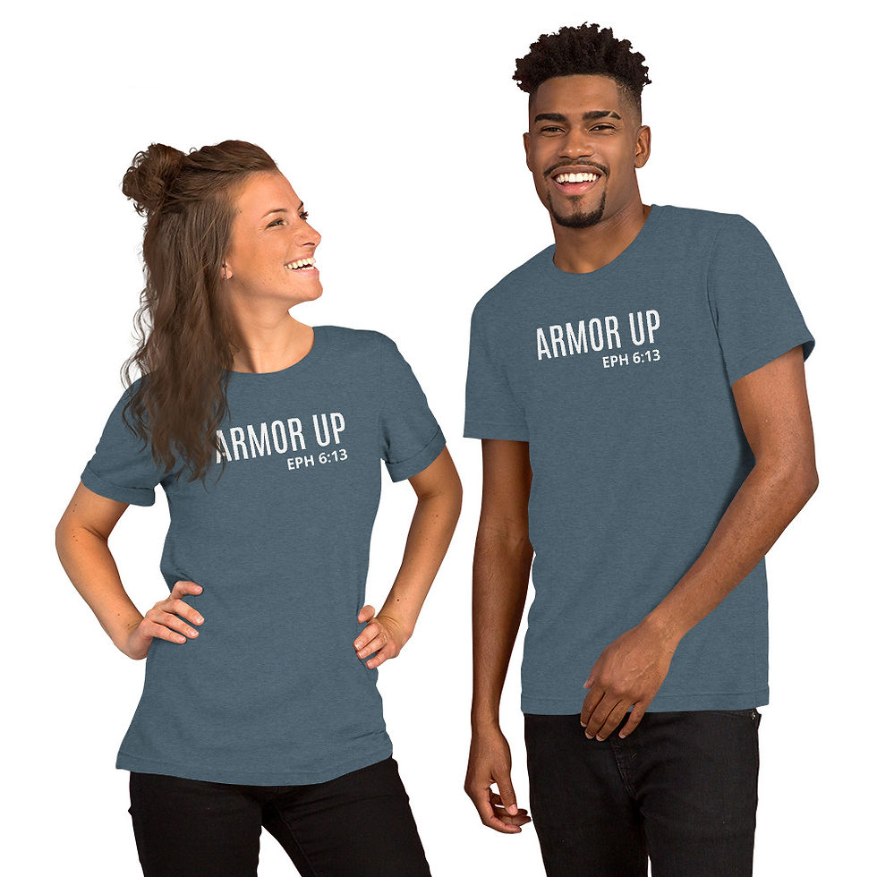 Thumbnail: Armor Up EPH 6:13 (White Lettering) Unisex t-shirt